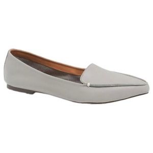 J. Crew Pewter 'Edie' Leather Loafer Flat Size 9